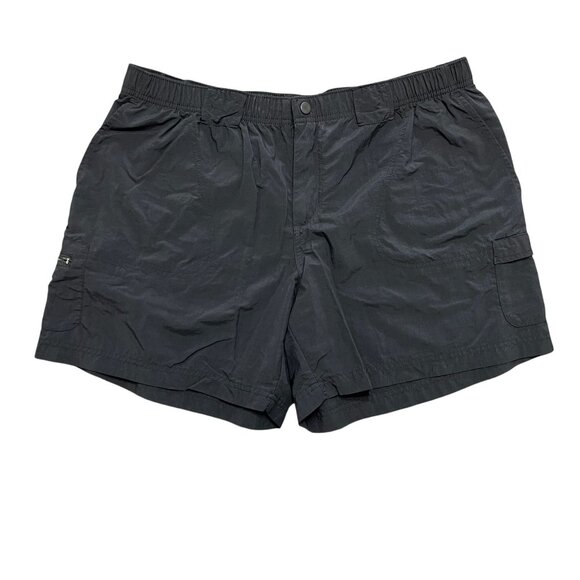 Lot of 2 Columbia XL Nylon Cargo Swim Shorts In Black & Olive Green - Picture 6 of 11